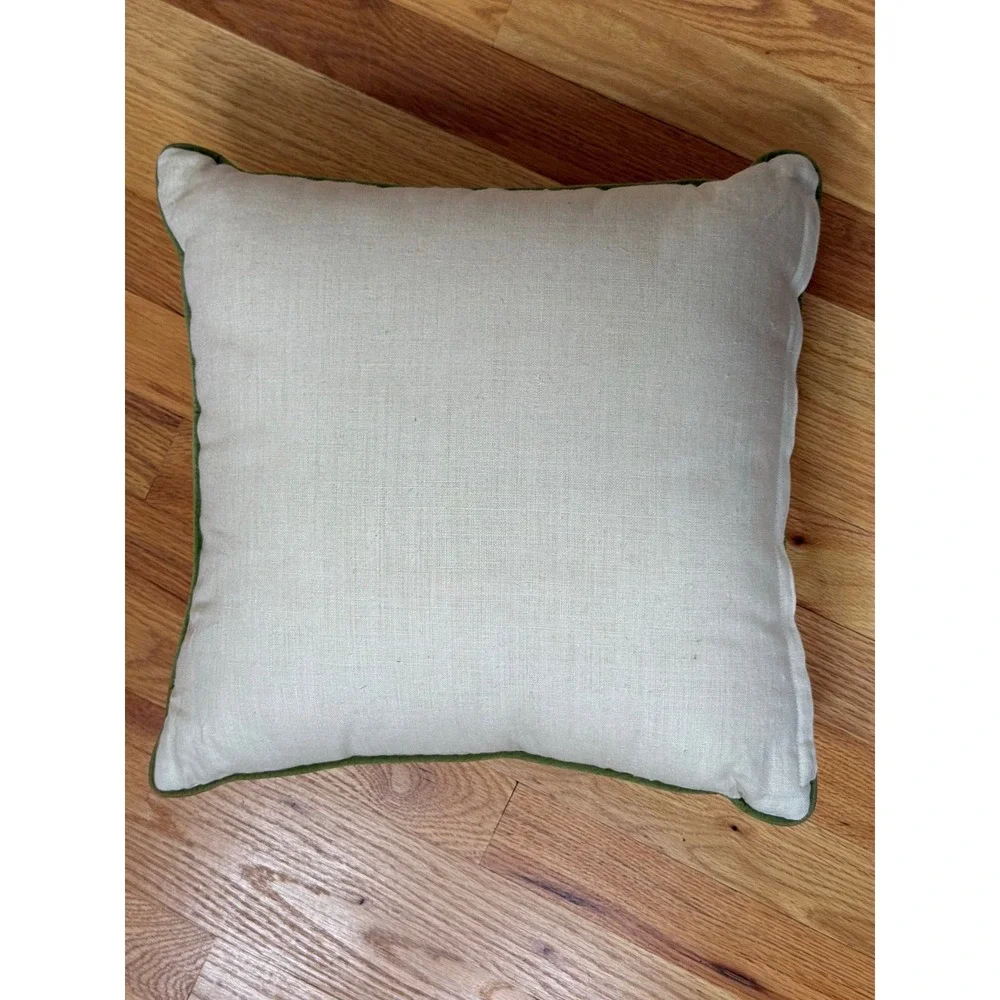 Set of 4 Vintage Crewel Embroidered Throw Pillows Birds Florals Cottagecore